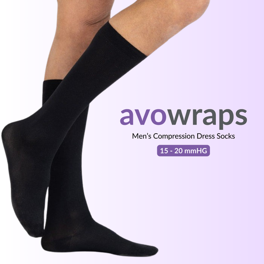 AvoWraps Men’s Compression Dress Socks – 15–20 mmHg Support
