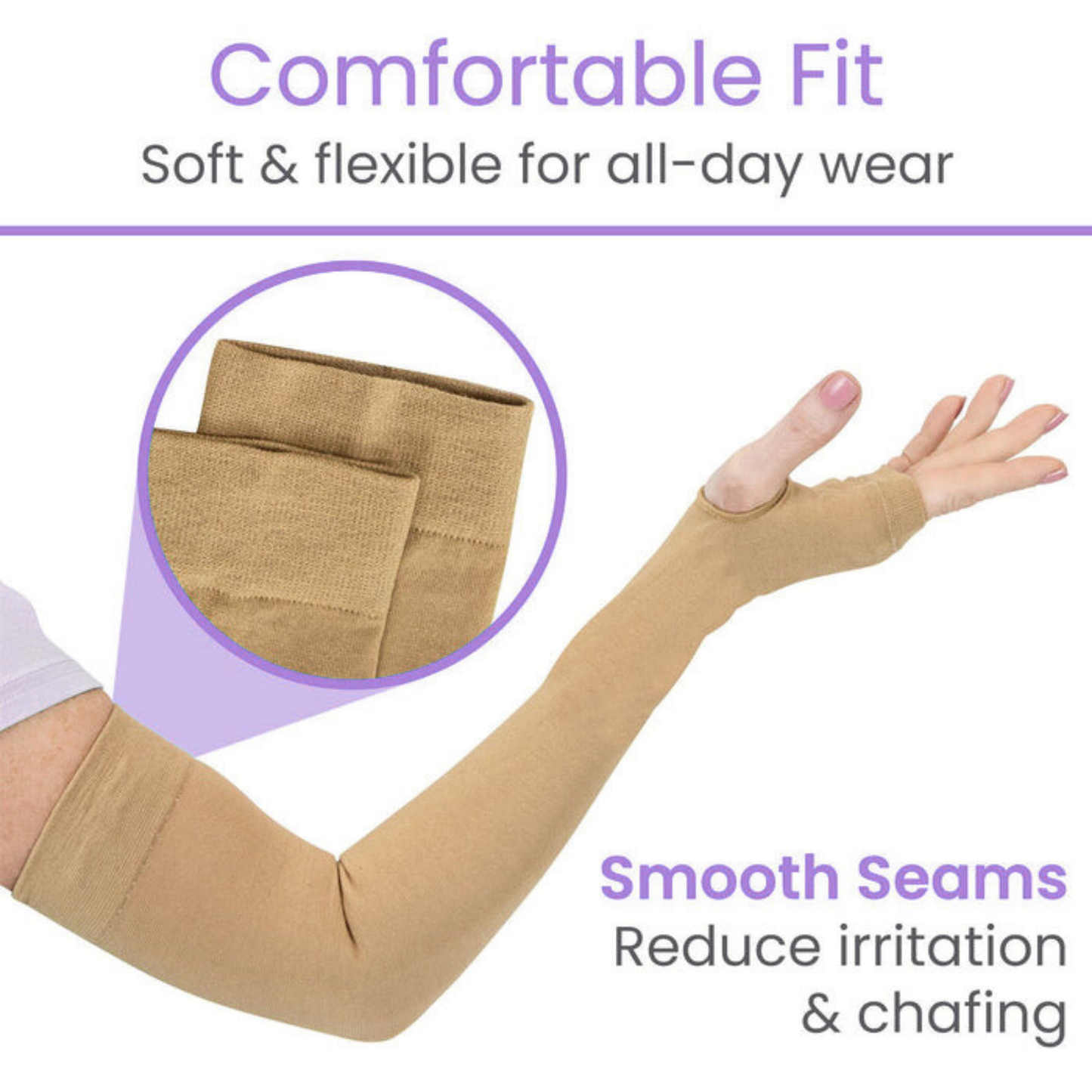 AvoWraps Medical Compression Arm Sleeve - 20-30 mmHg