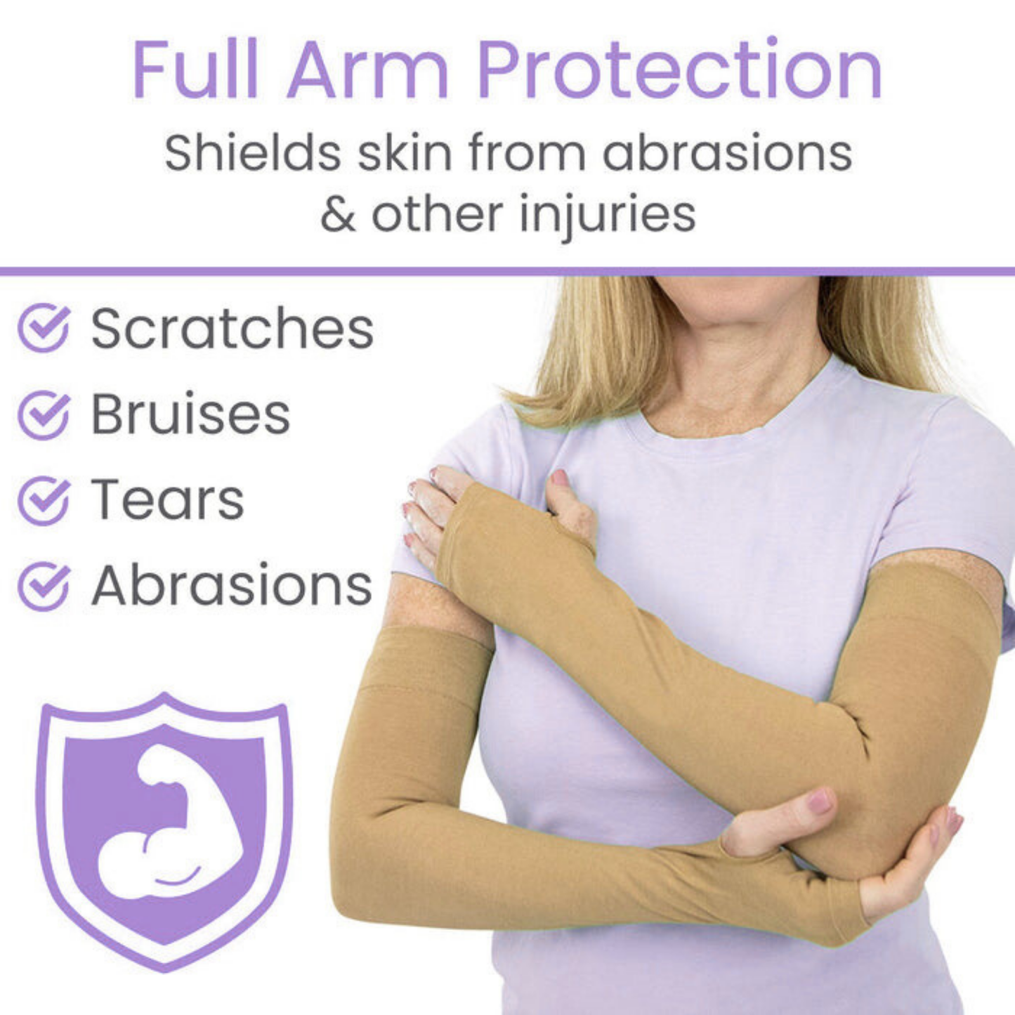 AvoWraps Medical Compression Arm Sleeve - 20-30 mmHg