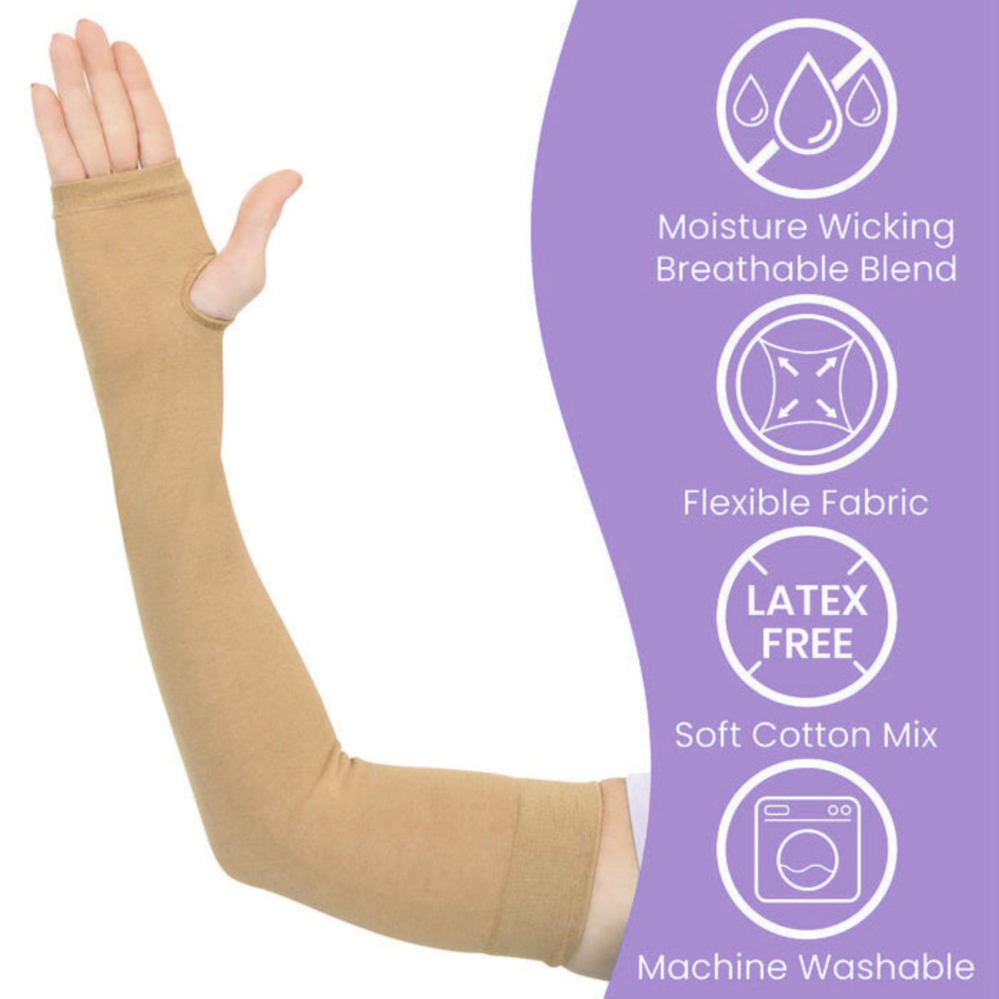 AvoWraps Medical Compression Arm Sleeve - 20-30 mmHg