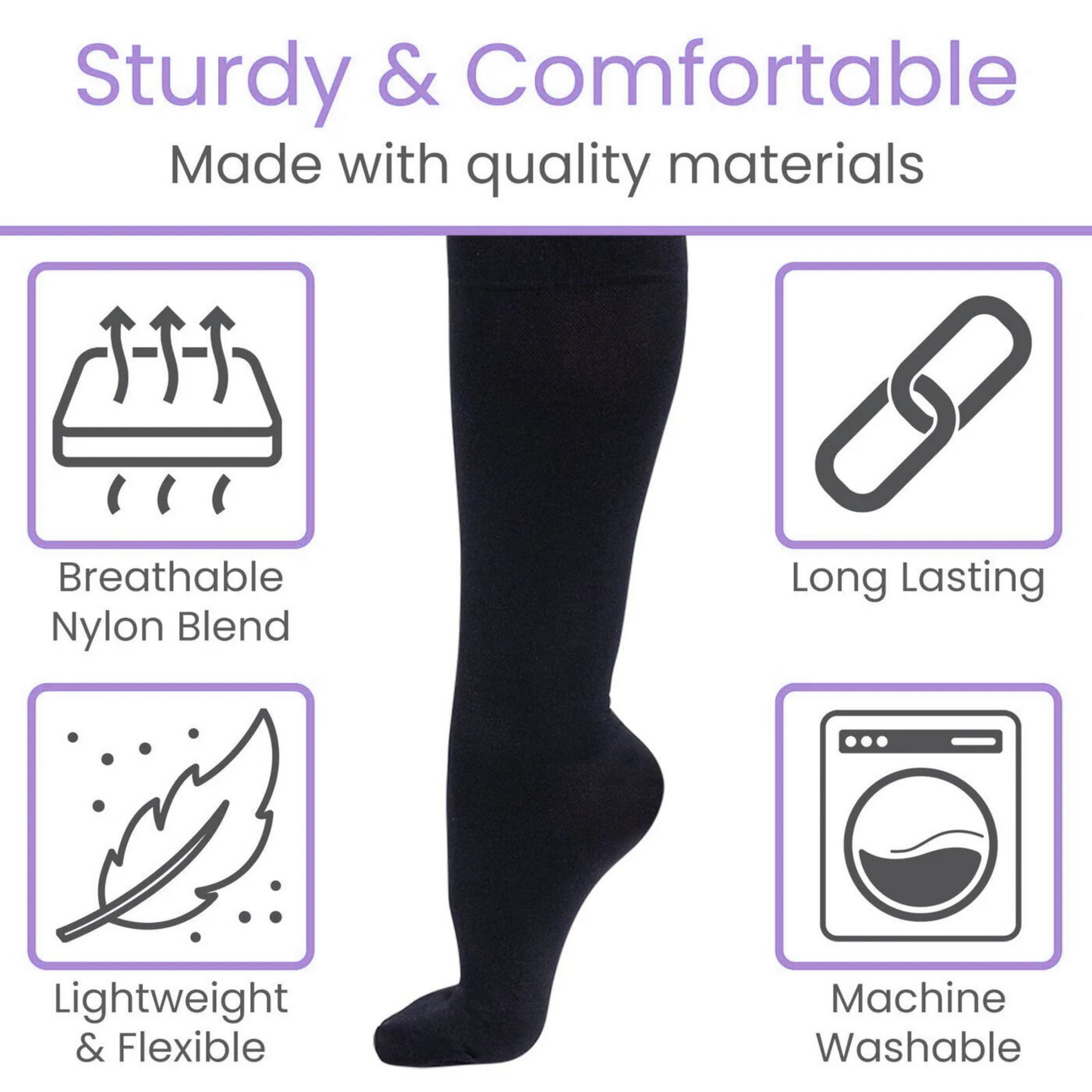 AvoWraps Zippered Compression Stockings – Easy Application 15-20 mmHg