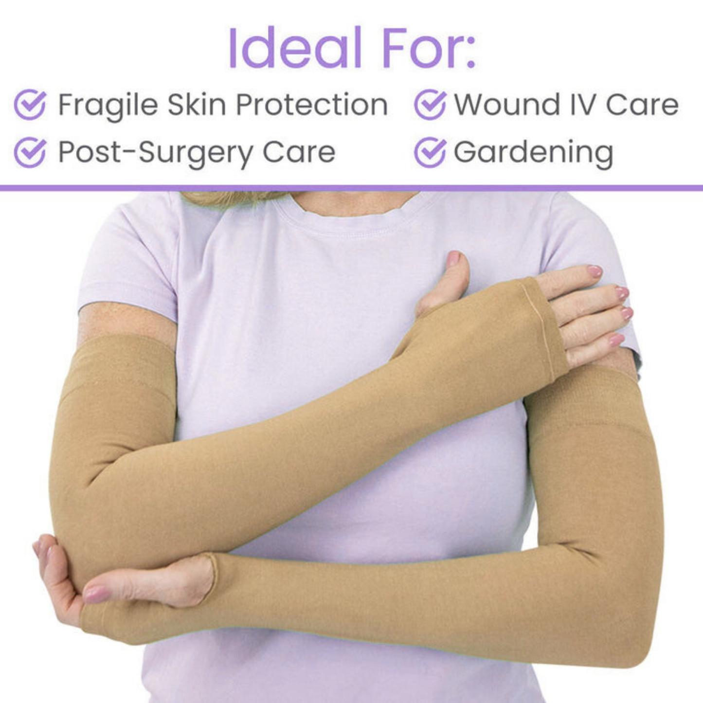 AvoWraps Medical Compression Arm Sleeve - 20-30 mmHg