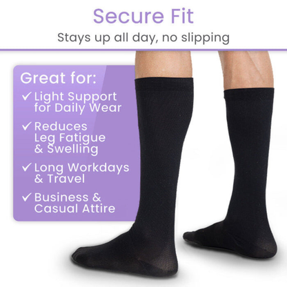AvoWraps Men’s Compression Dress Socks – 15–20 mmHg Support